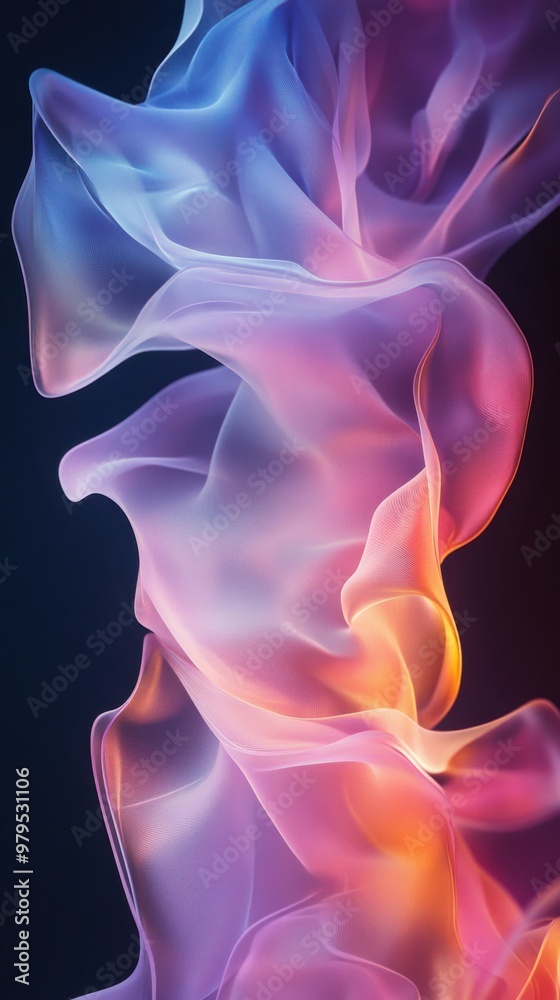 Naklejka premium Ethereal Flow: A Dance of Colors and Soft Textures