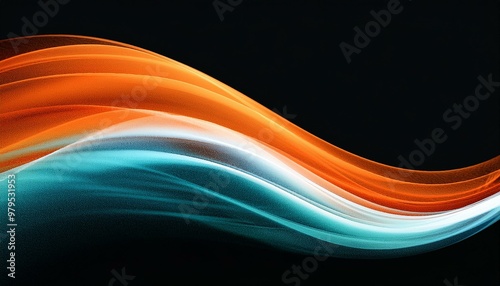 Rhythmic Flow: Teal & Orange Waves
