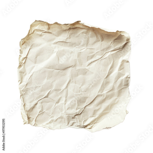 Paper top view isolate on transparent background