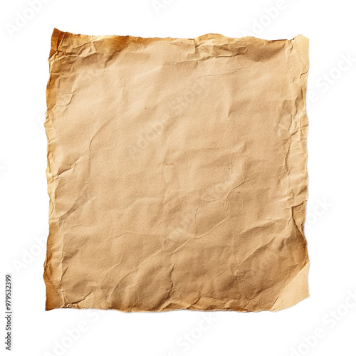 Paper top view isolate on transparent background