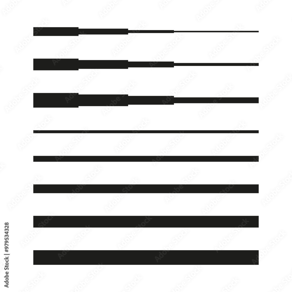 Horizontal bar icon set. Minimal divider lines. Graphic line separators. Vector elements. Horizontal bar icon set. Minimal divider lines. Graphic line separators. Vector elements.