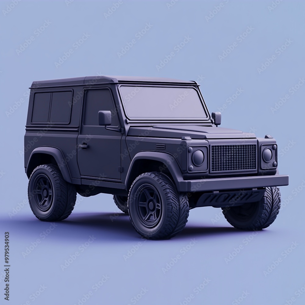3D SUV Icon: Versatile Vehicle for Terrain and Comfort Illustration Logo 3D SUV Icon: Versatile Vehicle for Terrain and Comfort Illustration Logo