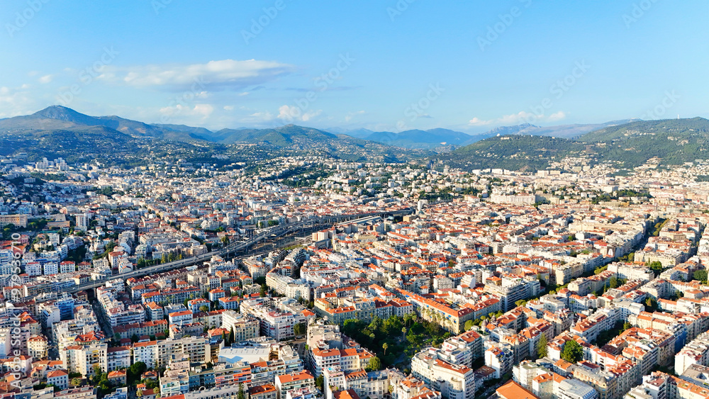 Fototapeta premium Nice, France - bird's eye view
