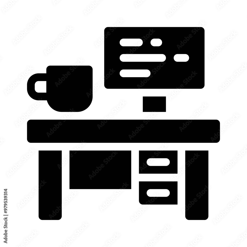 workstation glyph icon workstation glyph icon