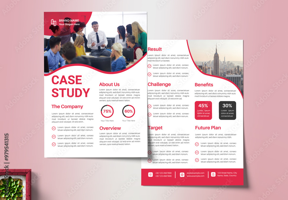 Creative Business Agency Case Study Flyer Layout Stock Template | Adobe ...