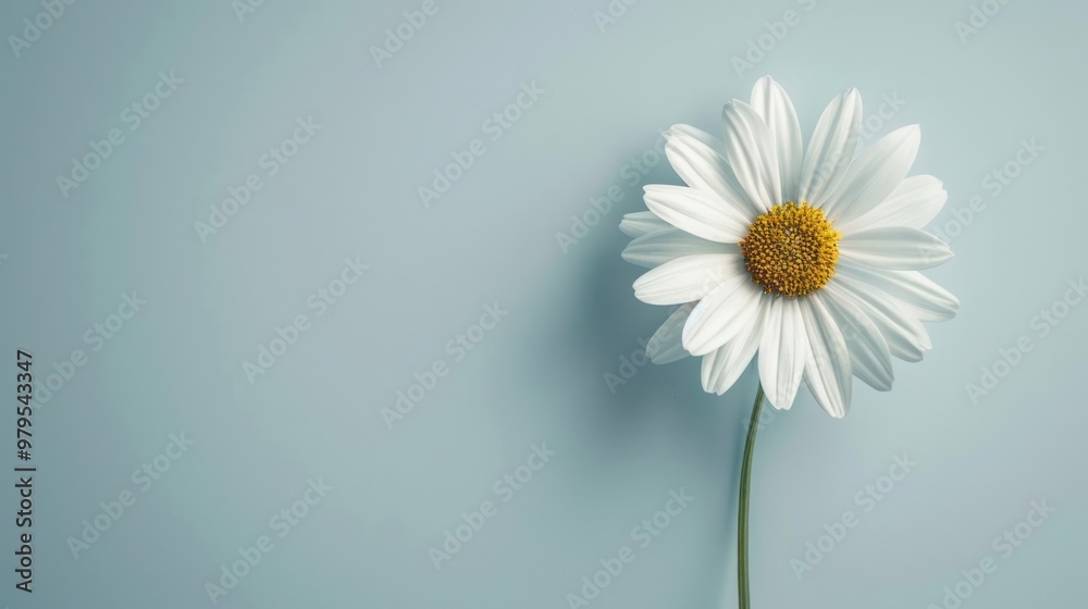 Obraz premium A minimalist bouquet of a single, perfect flower, showcasing its unique beauty and simplicity.