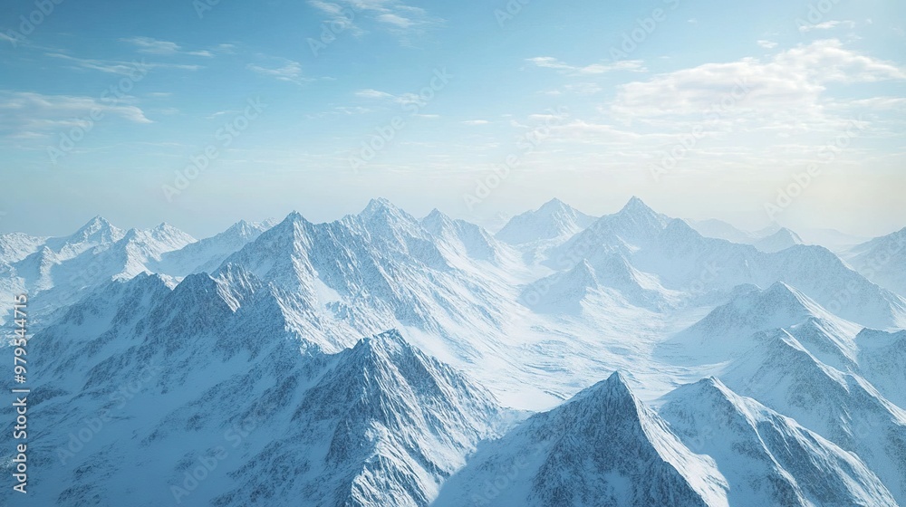 Panoramic view of the mountains / A panoramic view on Alps winter mountains Panoramic view of the mountains / A panoramic view on Alps winter mountains