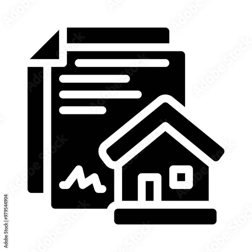 mortgage glyph icon