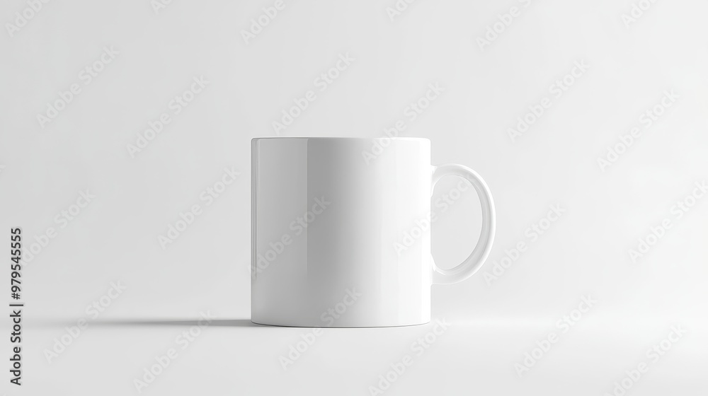 A Sleek and Modern White Mug Perfect for Your Favorite Beverages and Morning Coffee - Simplistic Design for Everyday Use A Sleek and Modern White Mug Perfect for Your Favorite Beverages and Morning Coffee - Simplistic Design for Everyday Use