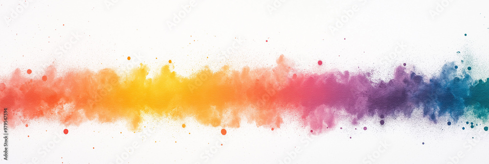 Fototapeta premium A colorful explosion of smoke and dust, with a rainbow of colors