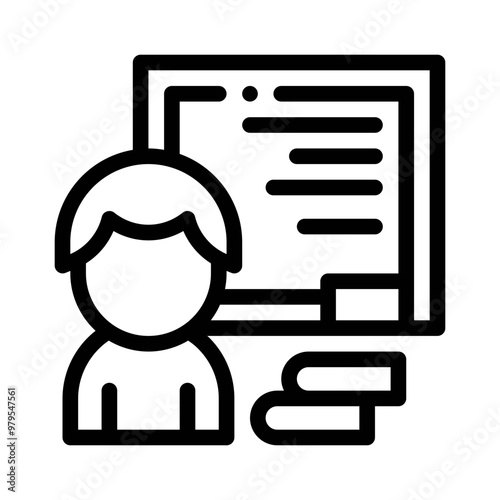 Teacher line icon