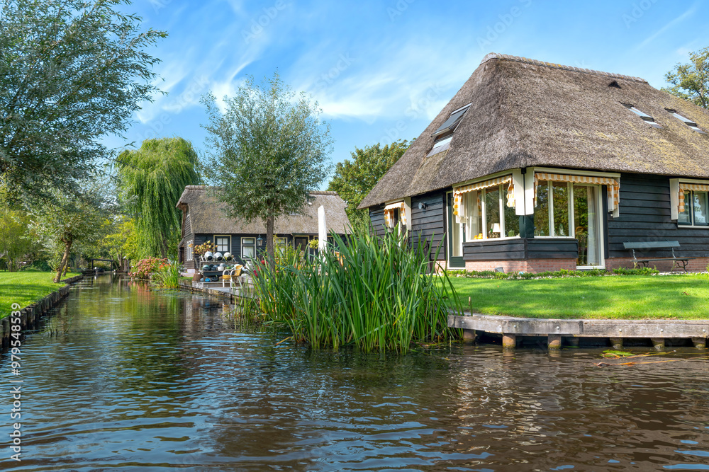 Obraz premium Giethoorn, sehenswertes Dorf in Holland