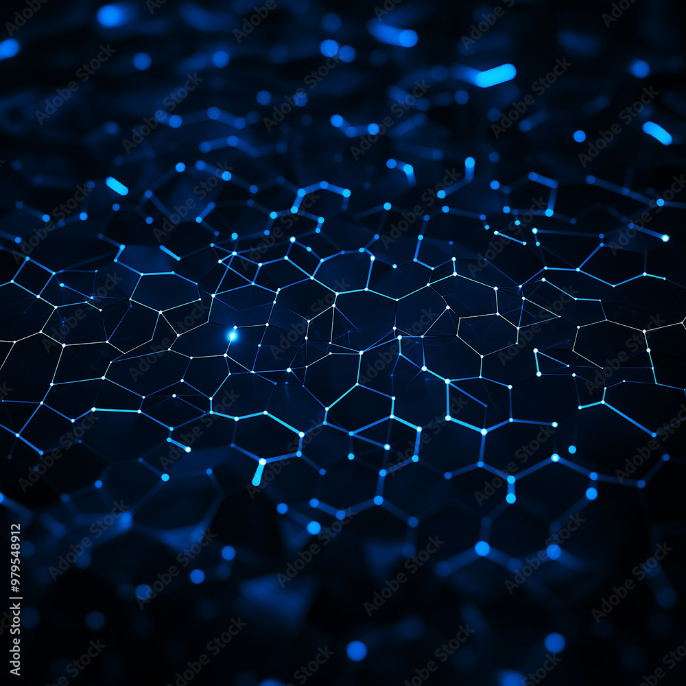 A colorful background with many hexagons in blue and pink A colorful background with many hexagons in blue and pink