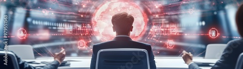 Futuristic Virtual Boardroo...