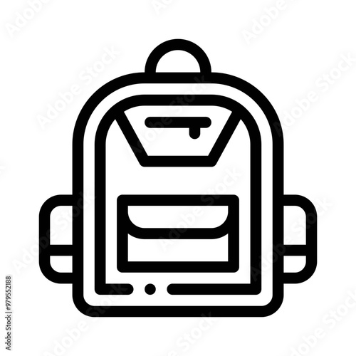 backpack line icon