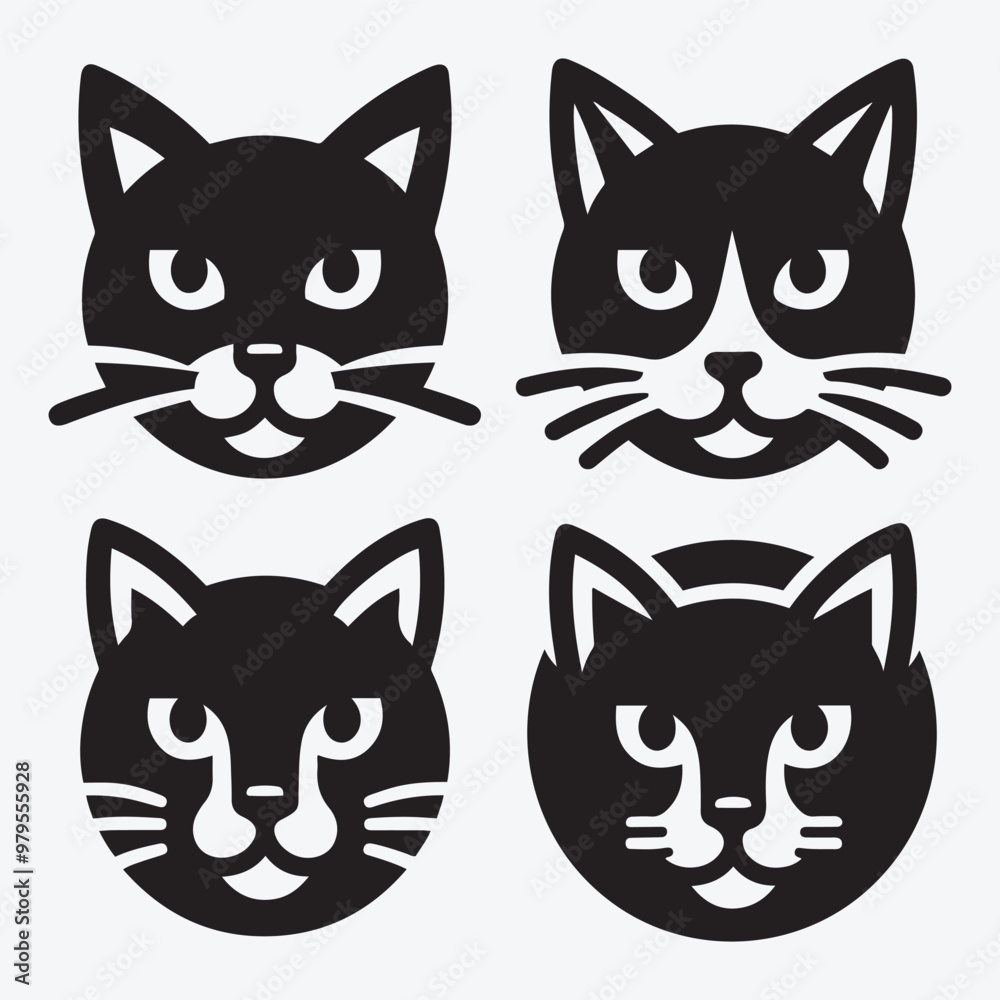Cat Silhouette Bundle Clip Art Vector Illustration for Animal Lovers Cat Silhouette Bundle Clip Art Vector Illustration for Animal Lovers