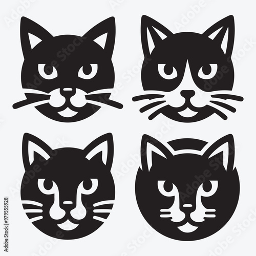 Cat Silhouette Bundle Clip Art Vector Illustration for Animal Lovers