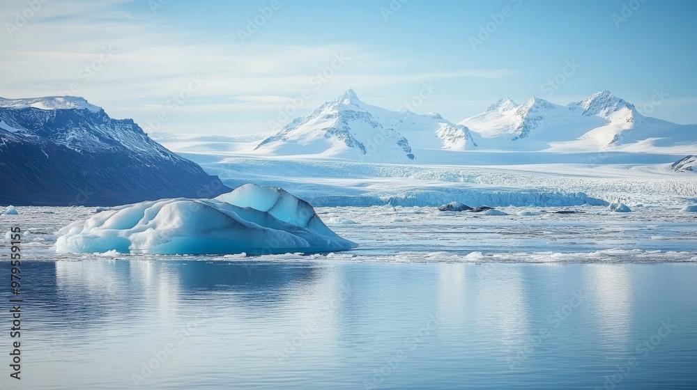 Glacier surroundings in jokulsarlon, Iceland
