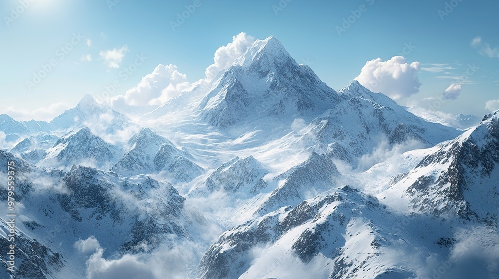 Winter mountain fir forest snowy panorama
Winter mountain fir forest snowy panorama