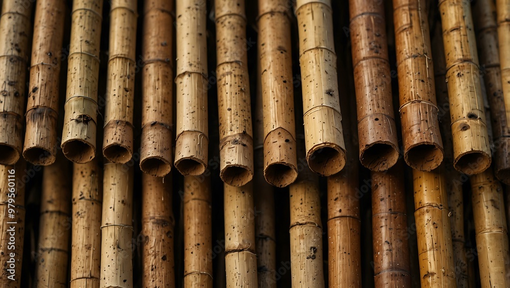 Close-up of dried bamboo stalks for texture background. Close-up of dried bamboo stalks for texture background.