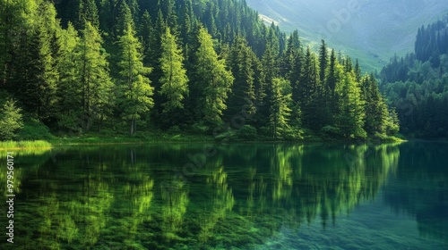 Forest Lake Parz in Armenia photo