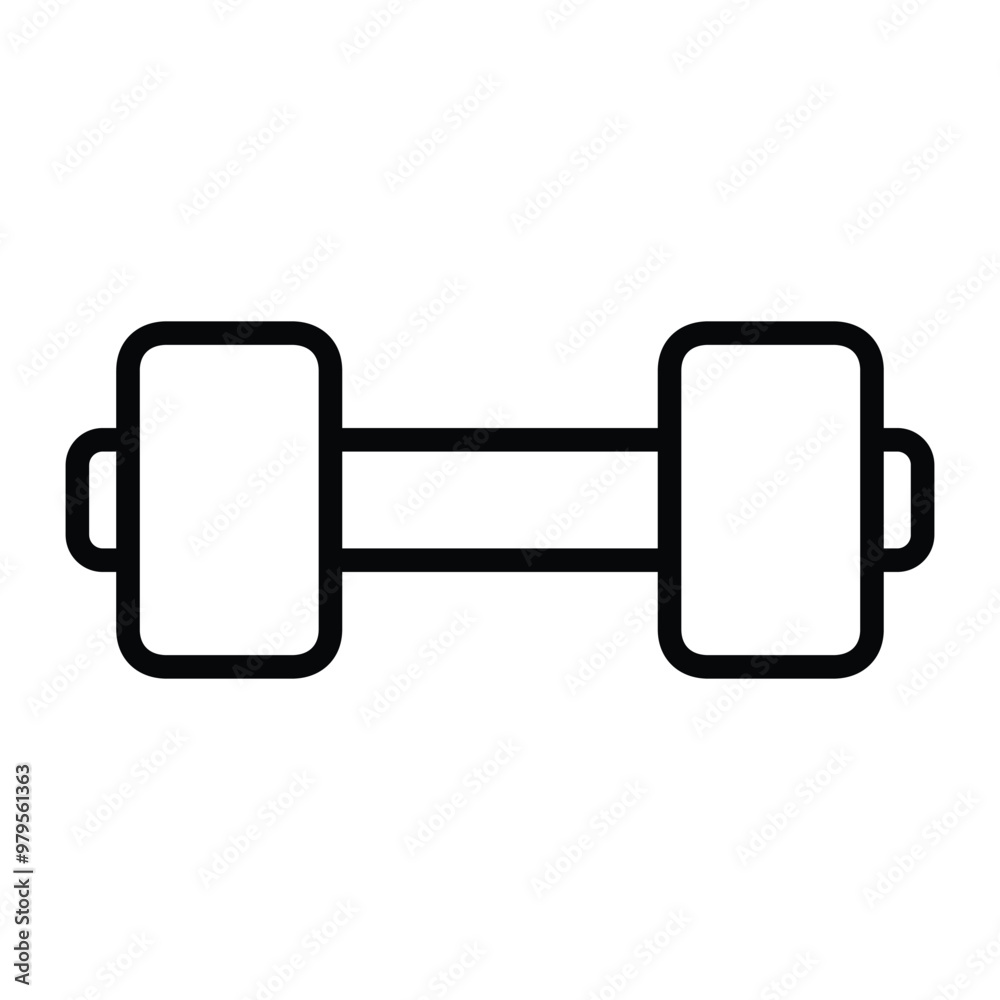 dumbbell icon line vector design in trendy style dumbbell icon line vector design in trendy style