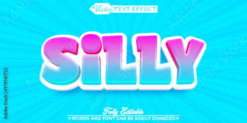  Silly Cartoon Vector Editable Text Effect Template