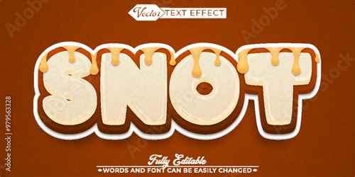 Fluid Snot Vector Editable Text Effect Template