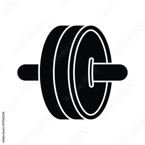Ab Roller icon solid vector design in trendy style