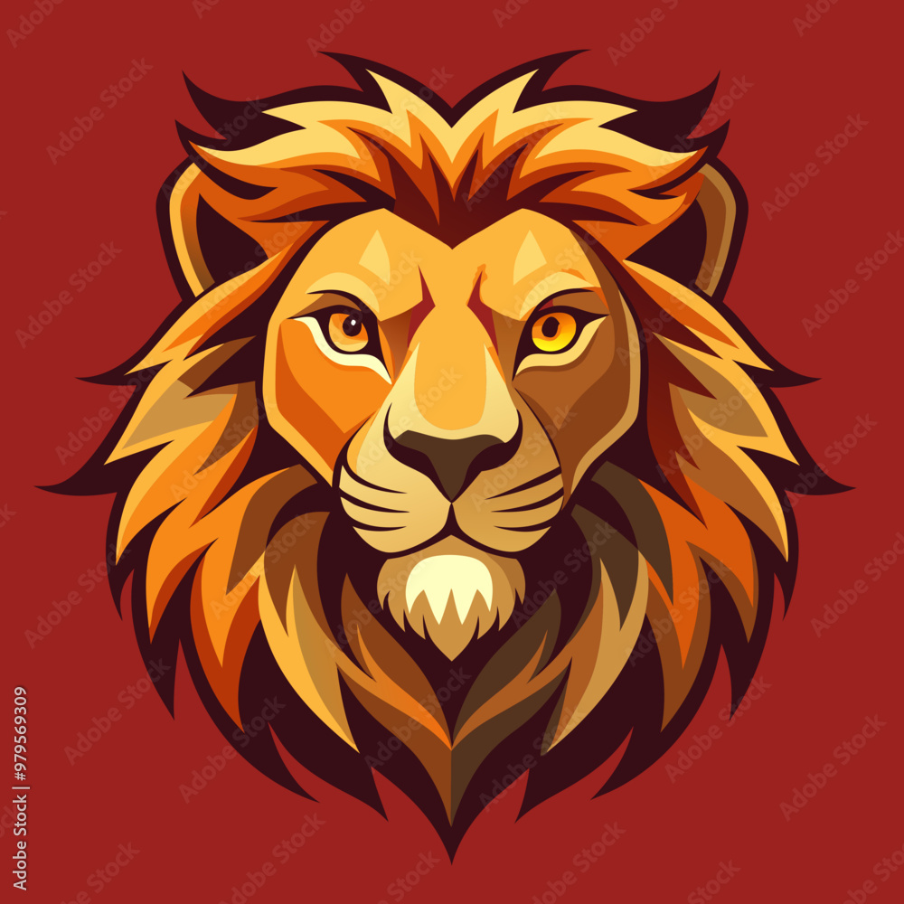 Obraz premium lion head vector
