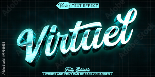 Blue Titan  Vector Editable Text Effect Template