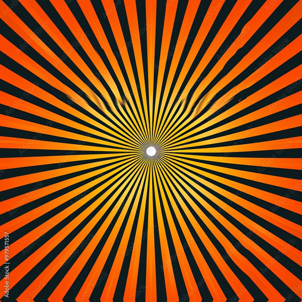 Obraz premium Intricate orange and white optical illusion pattern with a swirling design, perfect for digital designs and fashion textiles.