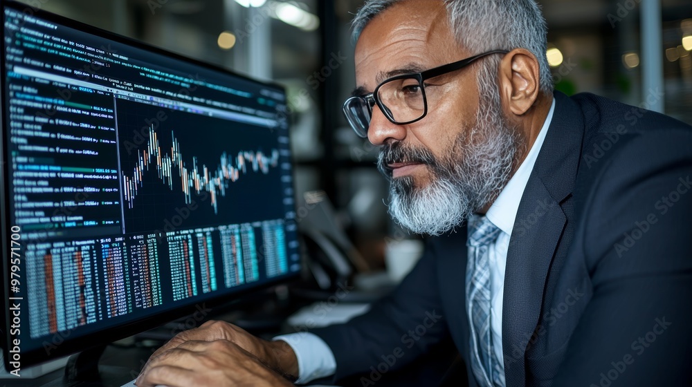 A bank manager reviewing documents on a computer, Ultra HD, 8K, HDR, modern office, sharp details of the screen and financial reports A bank manager reviewing documents on a computer, Ultra HD, 8K, HDR, modern office, sharp details of the screen and financial reports