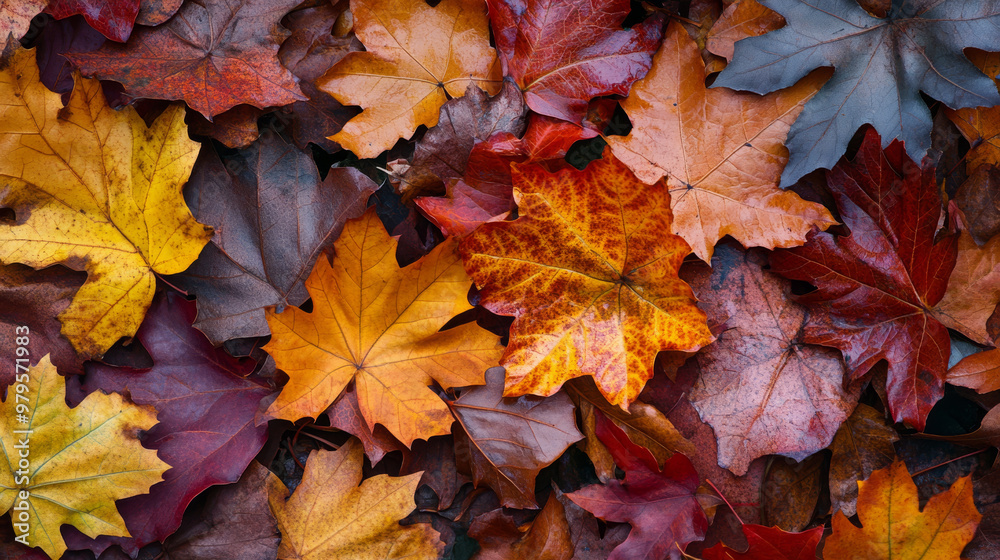 A collection of lovely, colorful autumn leaves. A collection of lovely, colorful autumn leaves.