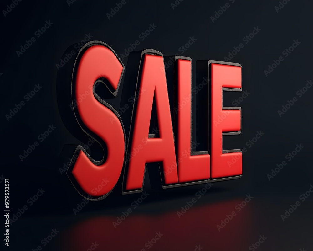 Eye-catching red sale sign on a dark background, perfect for promotions, discounts, and advertising campaigns. Eye-catching red sale sign on a dark background, perfect for promotions, discounts, and advertising campaigns.
