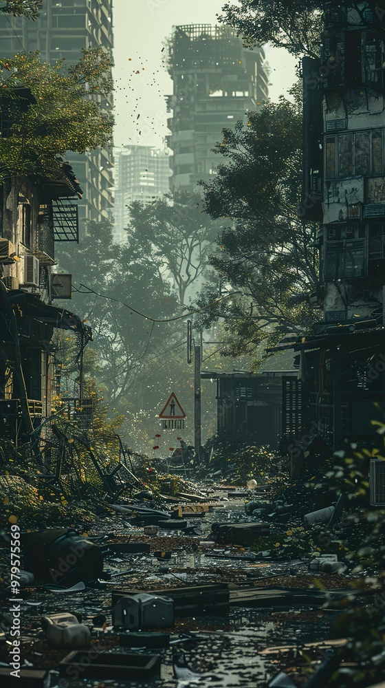 Forgotten Cityscape: A Post-Apocalyptic Vision Forgotten Cityscape: A Post-Apocalyptic Vision