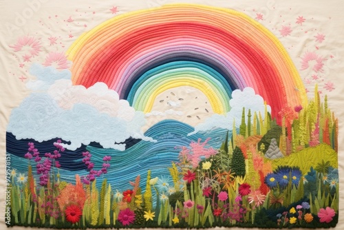 Wallpaper Mural Rainbow landscape painting rainbow. Torontodigital.ca