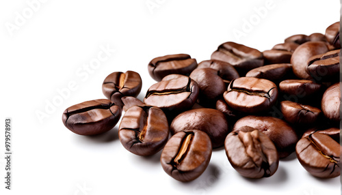 coffee beans isolated on white