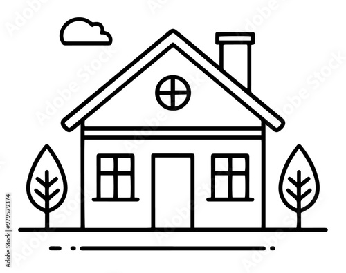 Dom ilustracja kolorowanka