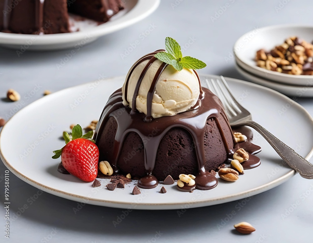 An image of a realistic ice cream sundae. The glass dish is brimming with scoops of various flavors such as vanilla, chocolate, and strawberry. An image of a realistic ice cream sundae. The glass dish is brimming with scoops of various flavors such as vanilla, chocolate, and strawberry.