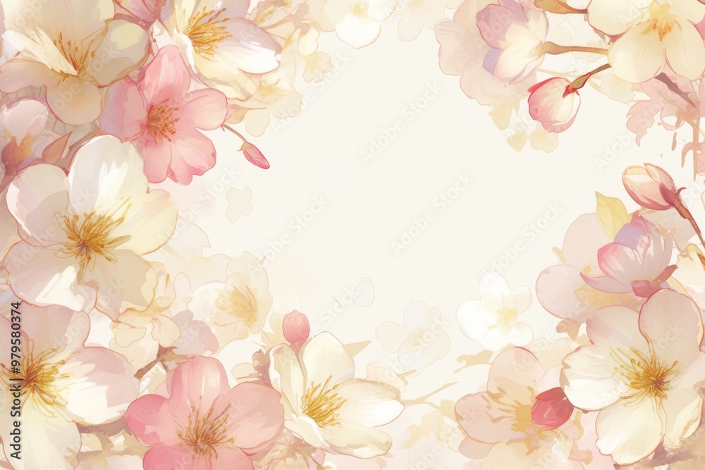Delicate Watercolor Blossoms