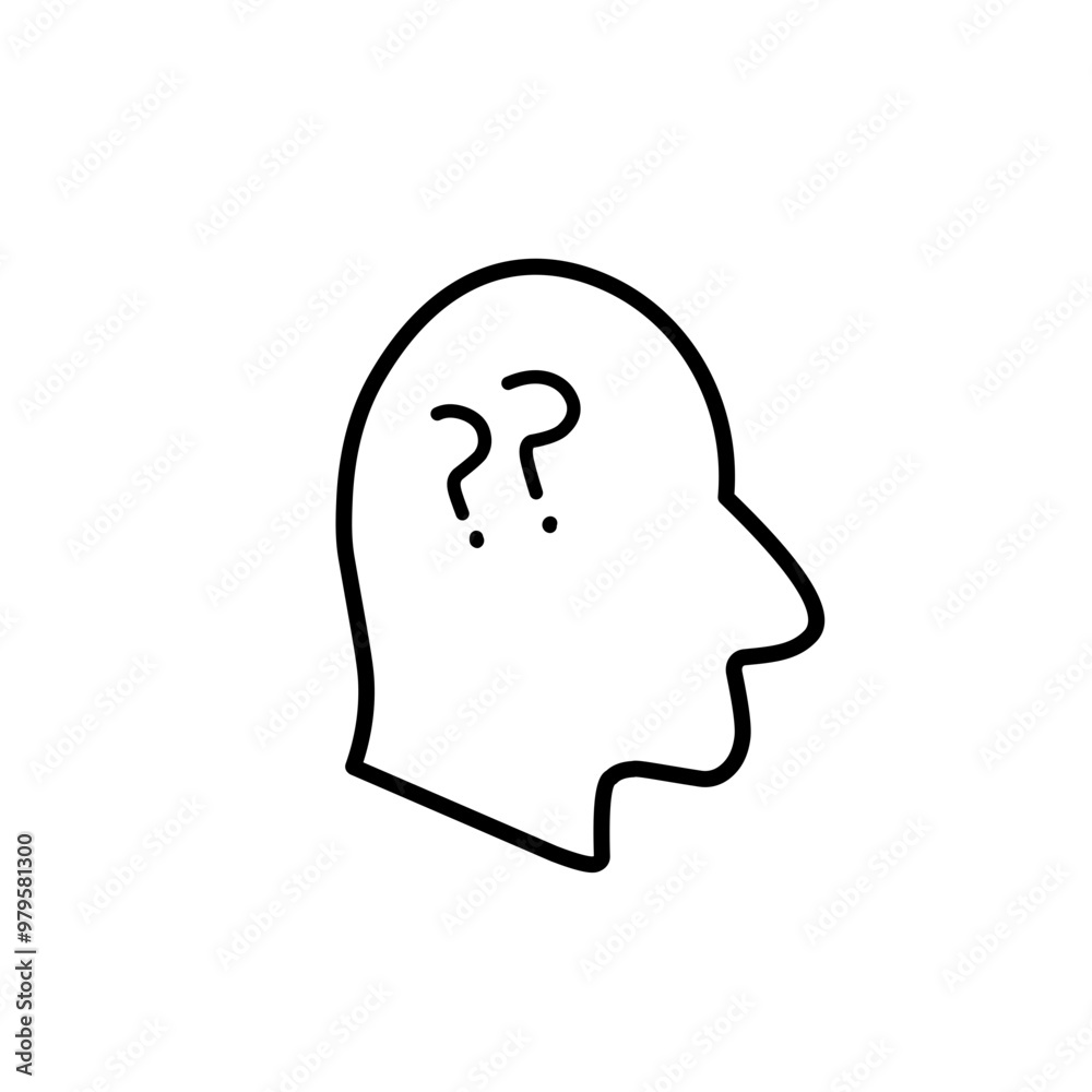 head icon with elements inside head icon with elements inside
