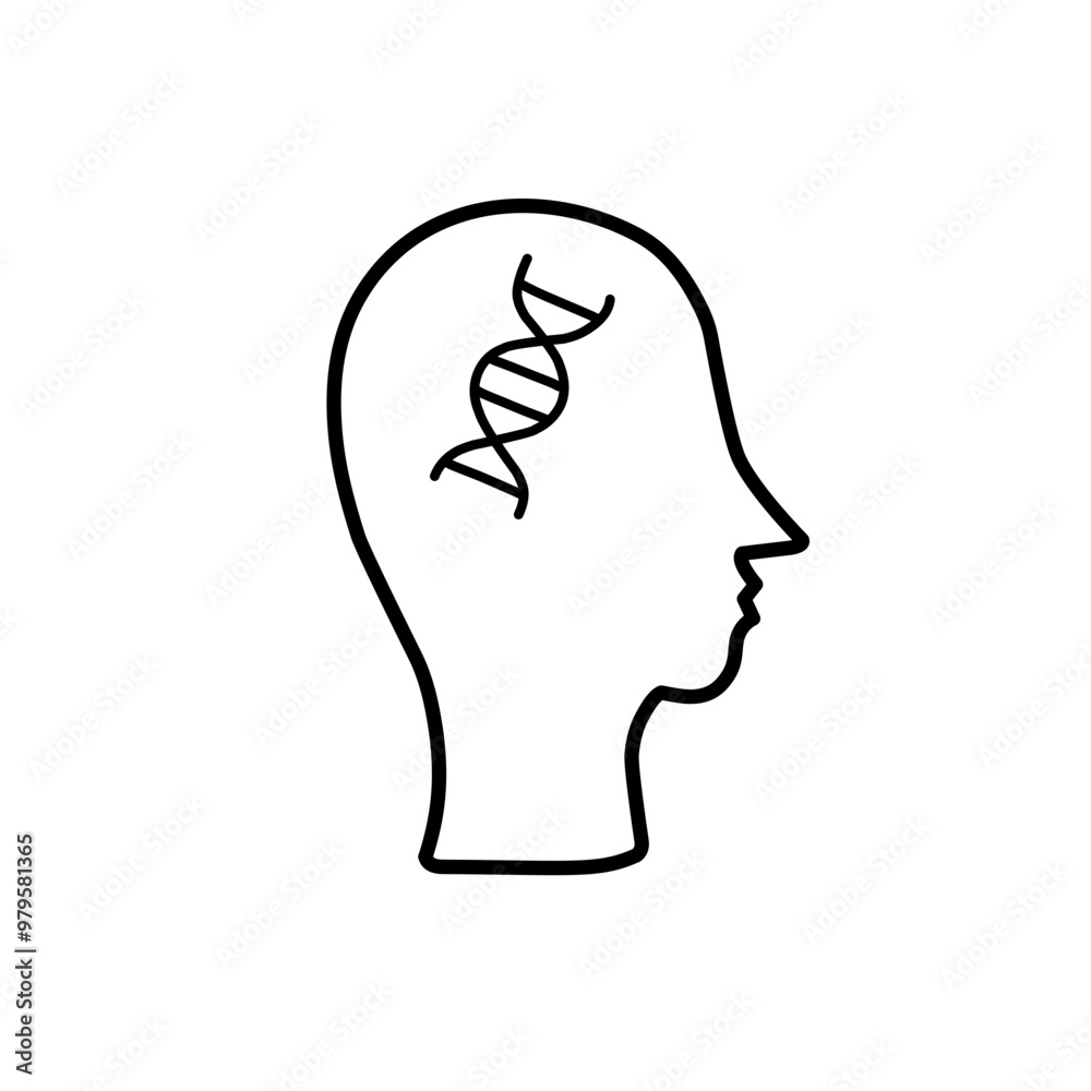 head icon with elements inside head icon with elements inside