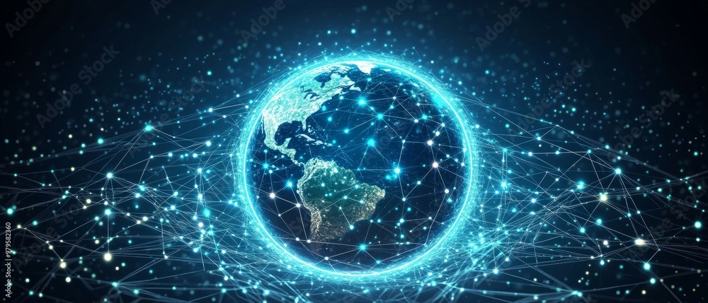 Obraz premium One World, One Network, Digital Inclusion and Equity