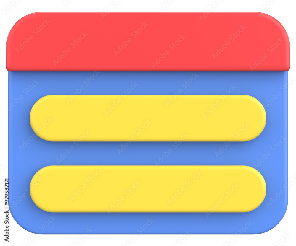 3D illustration of dialog box. Question popup. 3D illustration of dialog box. Question popup.