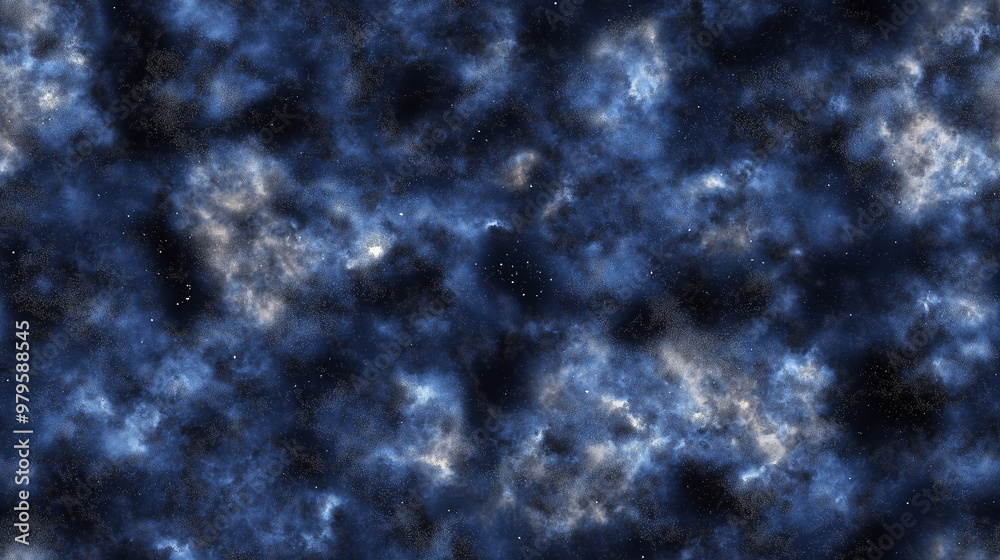 Fototapeta premium Deep Space Stars: Seamless design of a deep space sky with distant stars and faint