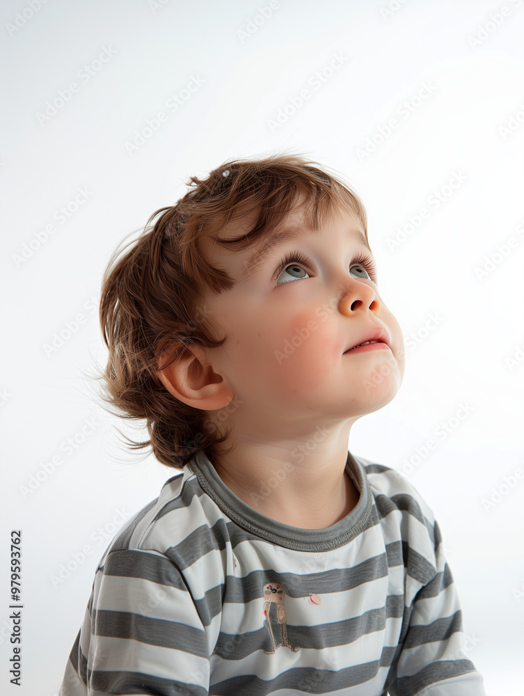Un enfant qui regarde en l'air Un enfant qui regarde en l'air