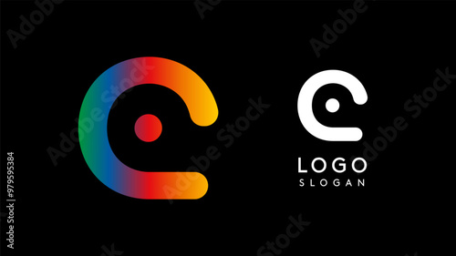 Minimalist geometric letter Q, bold rounded icon style, futuristic cyber logotype for digital tech branding, EDM event, modern science and sci-fi technology identity. Vector illustration