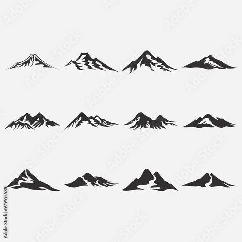 collection of mountain logos