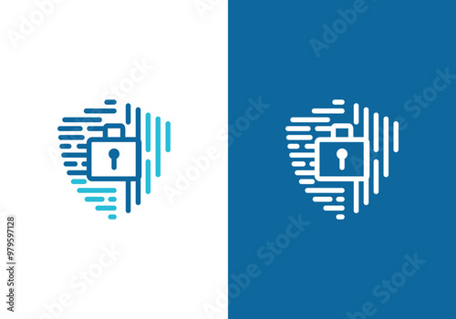 Cyber ​​internet online security logo design vector template. logo design for internet device security, technology security logo
